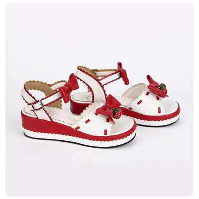 Buckles Open Toe Ribbons Lolita Sandels Shoes SD00194