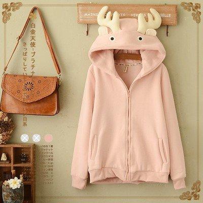 Winter Warm Antlers hooded Cardigan Sweater SD01361