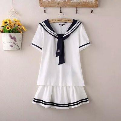 Japanese Navy/White Sailor School Uniforms SD00887