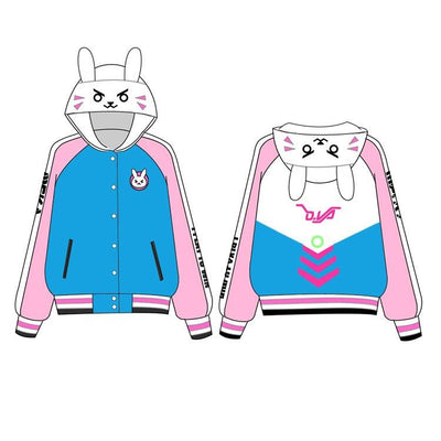 Overwatch D.VA DVA Bunny Hoodie Baseball Jacket SD01462