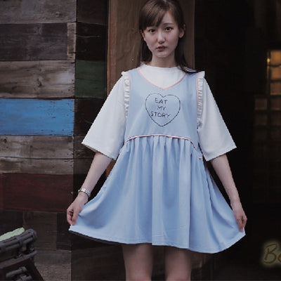 Japanese Pastel Eat my story heart Dress SD01144