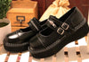 Japanese Lolita Black Strap Zipper Shoes SD01942