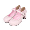 Heart Buckle Lolita Short-Heels Shoes SD00196