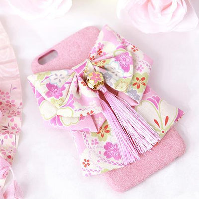Cute Kimono Bow Fur Ball Phone Case SD00739