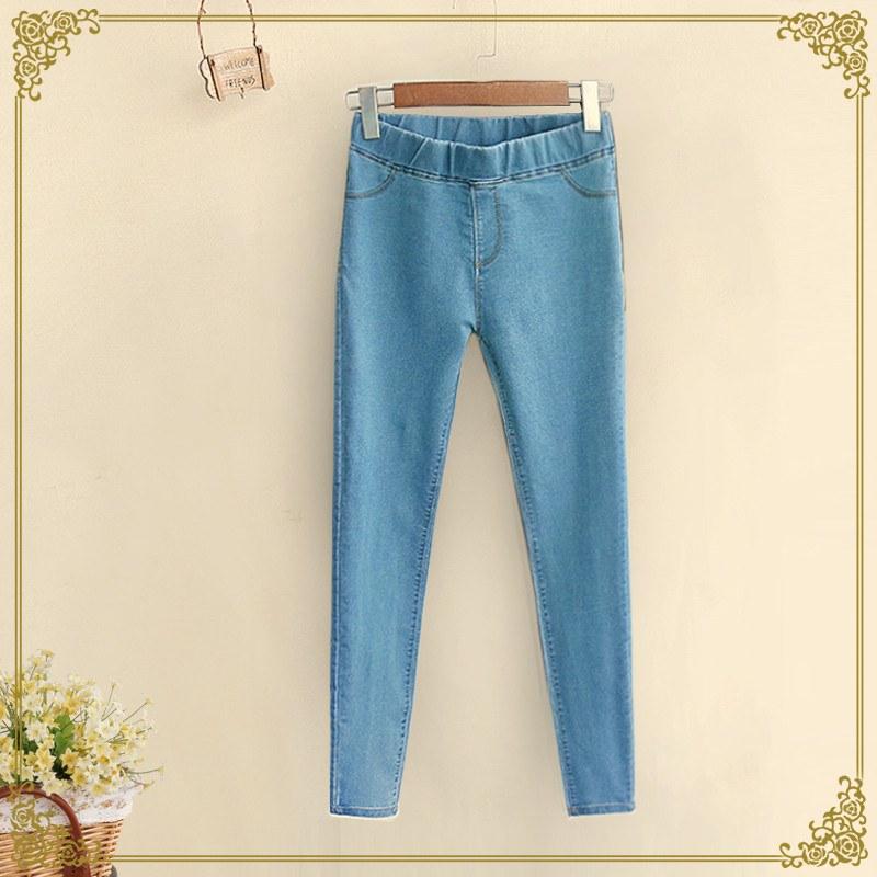 Japanese Fashion Long Thin Stretch Jeans Pants SD00980