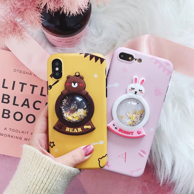 Japanese Kawaii Bear/Bunny Star Crystal Ball Iphone Phone Case SD01725