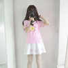 Cardcaptor Sakura Pink Star Winged Printed T-shirt Sakura Skirt SD01226