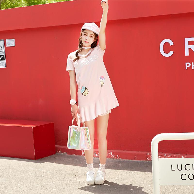 Summer Ice Cream Cake Pink Dress SD00014
