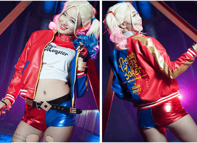 Suicide Squad Harley Quinn Cosplay Set Short/T-shirt/Jacket SD00849