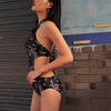 Dragon Printed One Piece Cheongsam Swimsuit SD01271