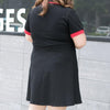 Black Polo Heart Embroidered Dress SD00384