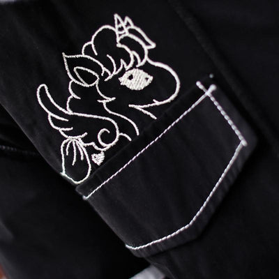 Japanese Winter Warm Black Unicorn Coat SD01200