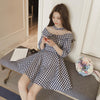 Korean Black&White Grid Dress SD02448