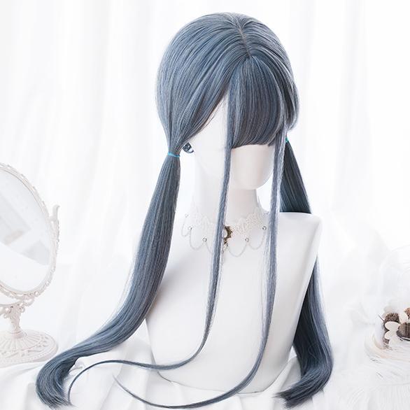 Grey Blue Lolita Long Wig SD00184