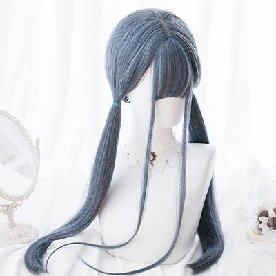 Grey Blue Lolita Long Wig SD00184