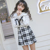 Japanese Sweet Plaid Zipper Skirt SD02023