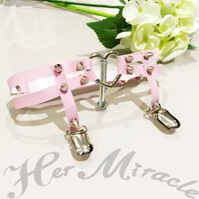 Heart Buckle Spike Rivet Studs Leg Garter SD00356
