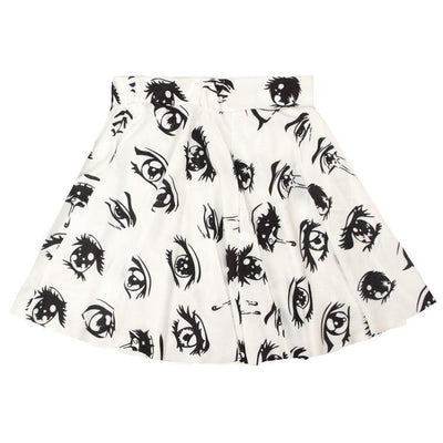 Black and White Anime Eyes Top Skirt SD00529