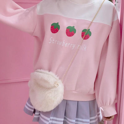 Japanese Harajuku Pink Strawberry Milk Sweater SD01420