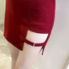 Red summer slim strap dress SD00969