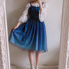 Japanese harajuku galaxy stars gradient blue short dress SD02294