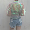 Harajuku transparent organza rainbow jacket SD00605