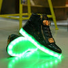 LED Light Emitting Various Colors Gold Strap Sneaker Shoes SD01813