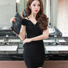 Korean black summer slim sexy dress SD00947