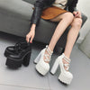 Pentagram Double Strap High Heels Shoes SD00144