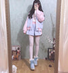 Japanese Harajuku Pastel Pink/Blue Embroidered Mermaid Jacket SD01709