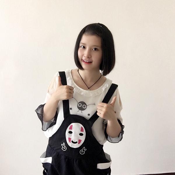 Spirited Away anime No-Face (Kaonashi) trouser short pants/shirt SD00863