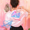 Japanese harajuku transparent holographic hand bag SD00787