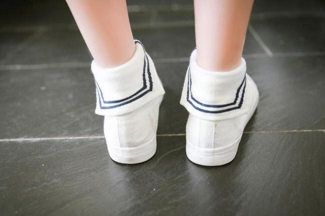Winter black Stripes Sailor Short Socks SD01961