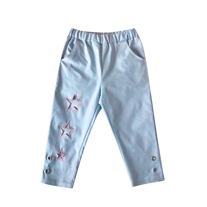 Blue Hollow Star Pink Bow Tie Pants SD00738