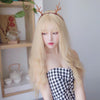 Harajuku Gold Blond Long Wave Curly Wig SD00660