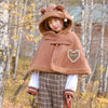 Brown Bear Bat Sleeve Cloak Cape SD00437