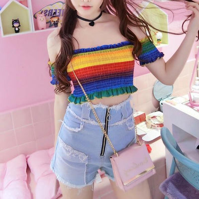 Rainbow Ruffle Top SD00065