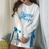 Japanese Sweet bunny Gun Ribbon Sleeves Loose Sweater SD01273