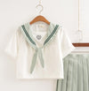 Mint Green Short/Long Sleeve School Uniform SD00107