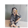 Korean Fashion Plaid Hoodie Jacket SD00944