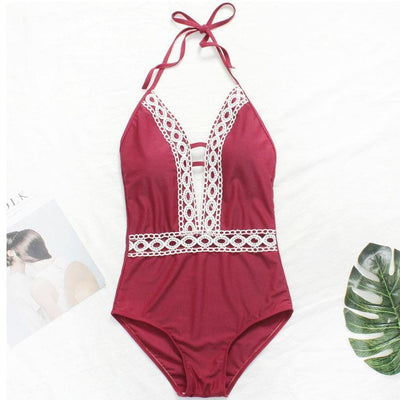 Korean Summer Lace Sexy 1 Piece Swimsuit Swim Suit SD00957