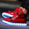 LED Light Emitting Various Colors Gold Strap Sneaker Shoes SD01813