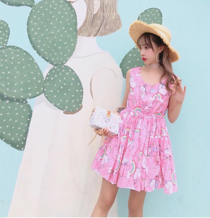 Rainbow Unicorn Ice Cream Dress SD02227