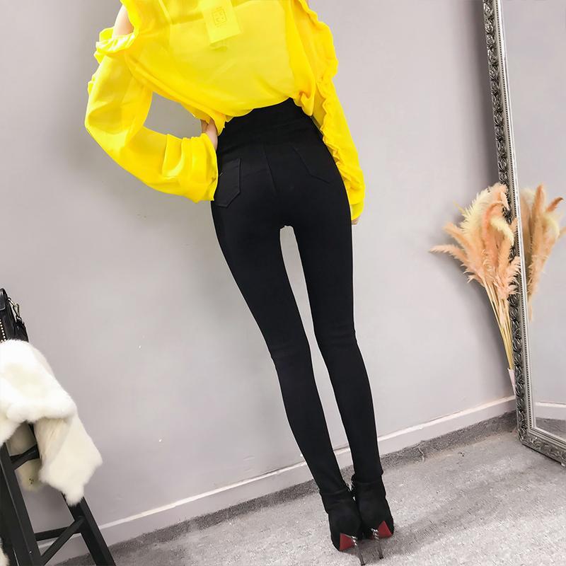 High Waist Zipper Skinny Pants SD00308