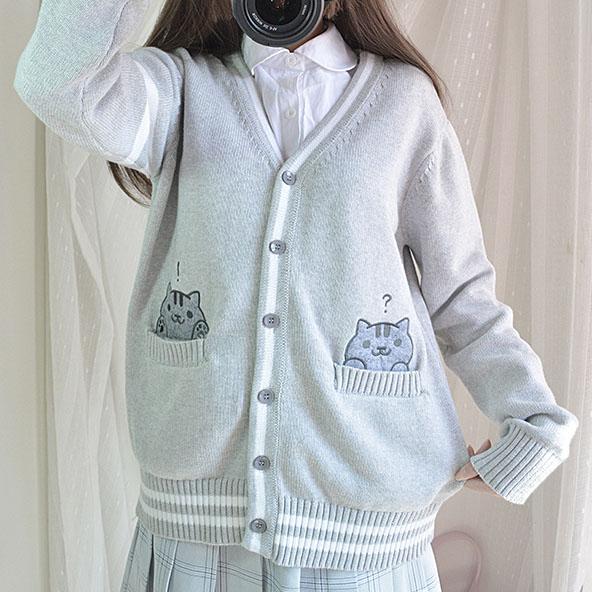 Grey Neko Astume Cardigan Sweater SD00269