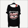 Kumamon Cute Kawaii Black Bear Anime Loose Tee T-Shirt Ver 1. SD01022