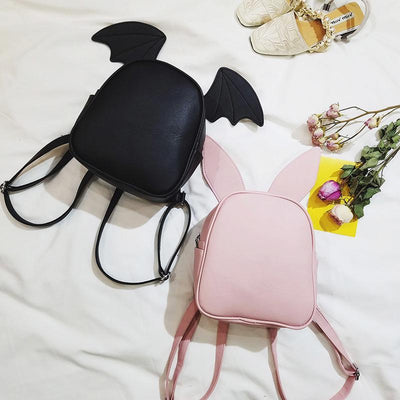 Japanese cute cat/bunny ears bat wings backpack SD00657