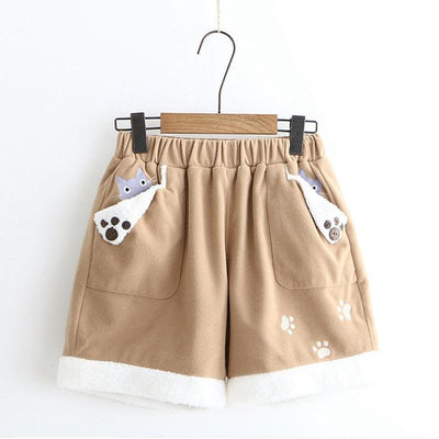 Japanese Kawaii Neko Cat Paw Printed Shorts SD01569