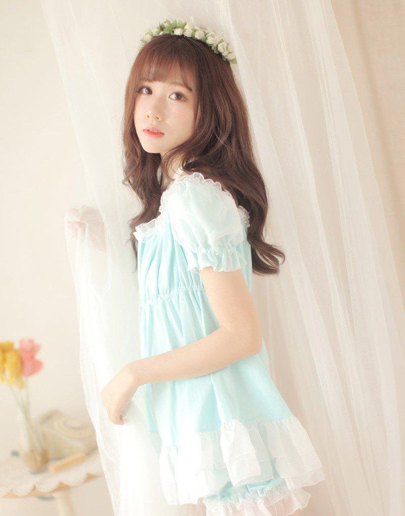 Harajuku Lolita Retro Flounced Pumpkin Pants Dress SD01748