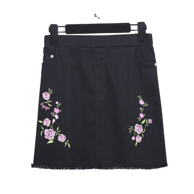 Korean thin half skirt embroidery patch small skirt SD00598